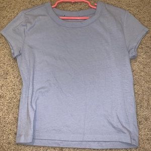 Periwinkle Blue cropped T-shirt Forever 21